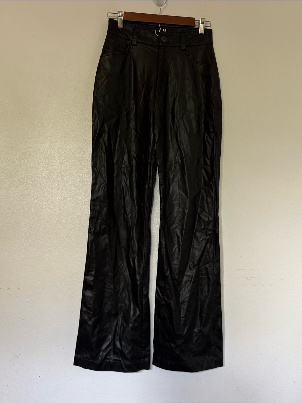 Alp n Rock ANR+‎ Claren Black Faux Leather Pants Womens Size XS